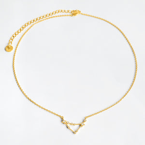 Zodiac Constellation Pendant (Capricorn) - Gold